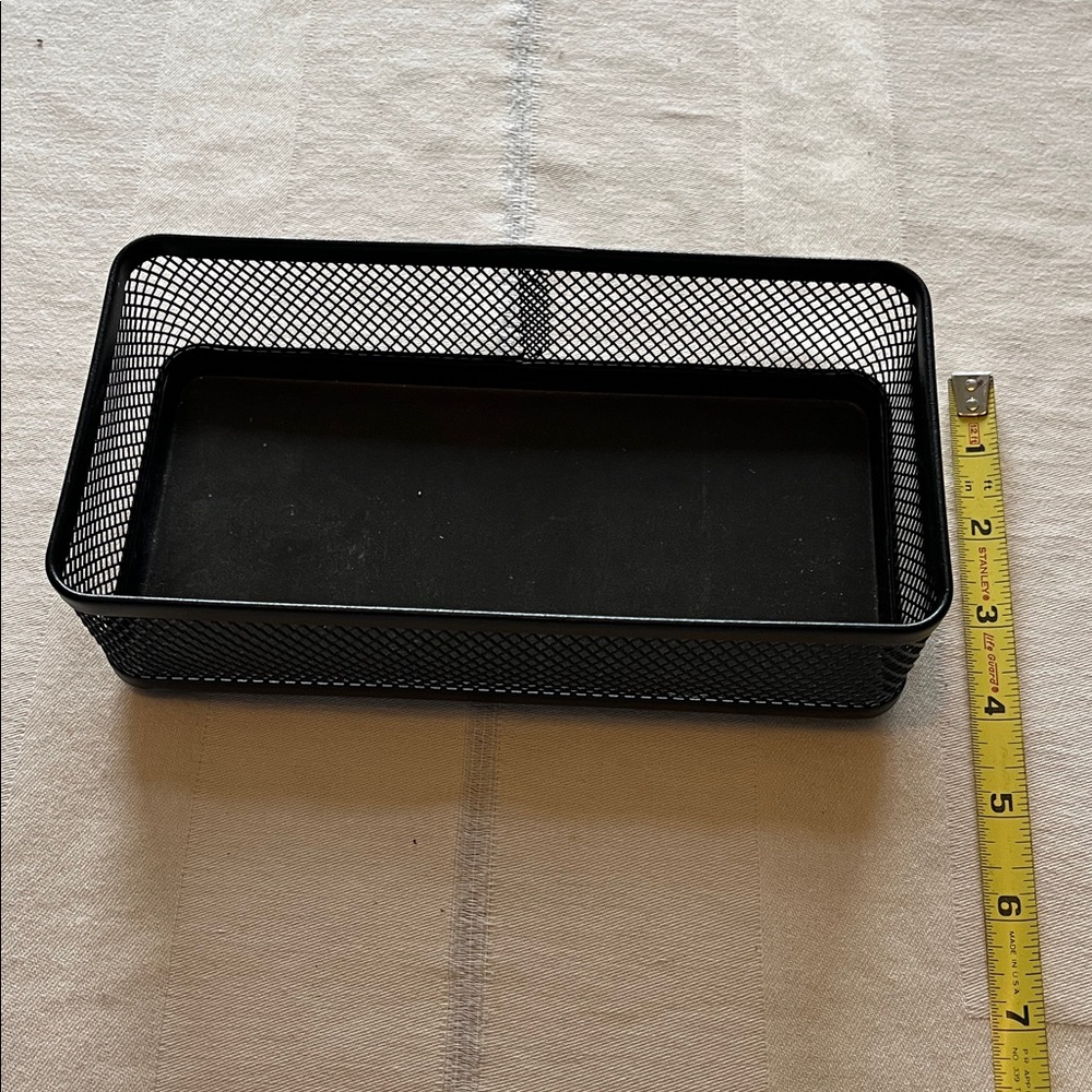 Metal Wire Black Mesh Desk Organizer Bins - Set of 2 - Picture 5 of 7